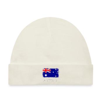 Australien, Flagge, Flag from Australia - Baby Premium Organic Mütze - Naturweiß - Vorne