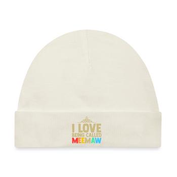 Omi Omi Familie Geschenk - Baby Premium Organic Mütze - Naturweiß - Vorne