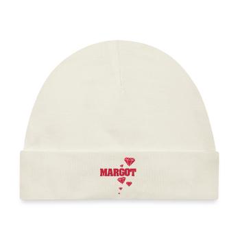 Geschenkidee für Margot Diamant Rubin - Baby Premium Organic Mütze - Naturweiß - Vorne
