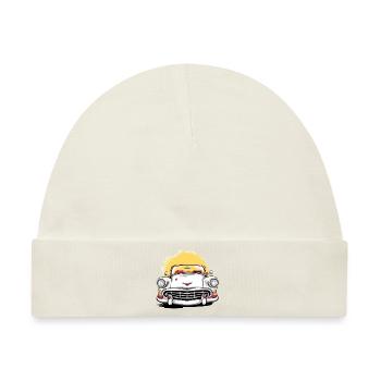 Weißes Cabriolet - Baby Premium Organic Mütze - Naturweiß - Vorne