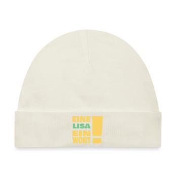 Spruch für Lisa Lisa Sprüche - Baby Premium Organic Mütze - Naturweiß - Vorne