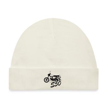 s50 Motorrad Moped Symbol Logo icon Simme DDR - Baby Premium Organic Mütze - Naturweiß - Vorne