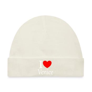 I love Venice - Baby Premium Organic Mütze - Naturweiß - Vorne