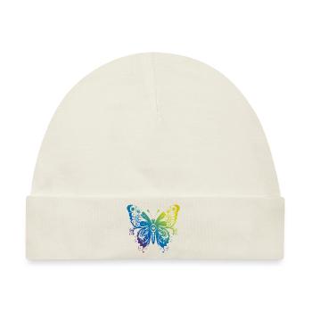 Schmetterling Mandala Boho - Baby Premium Organic Mütze - Naturweiß - Vorne