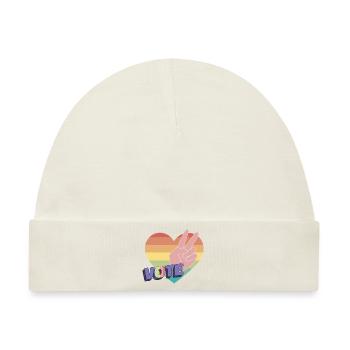 Vote for Pride & Peace - Baby Premium Organic Mütze - Naturweiß - Vorne