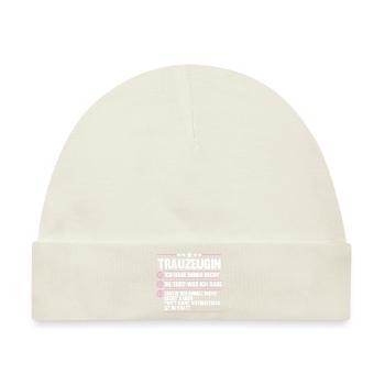 Hochzeit Junggesellenabschied Trauzeugin - Baby Premium Organic Mütze - Naturweiß - Vorne