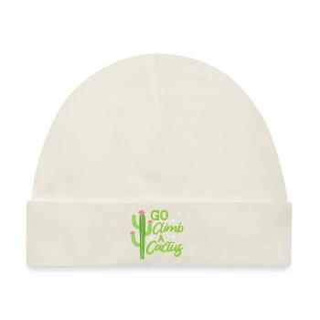 Go climb a Cactus - Baby Premium Organic Mütze - Naturweiß - Vorne