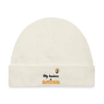 Mein Geschäft brummt - Baby Premium Organic Mütze - Naturweiß - Vorne