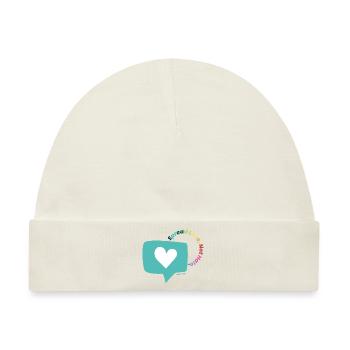Spread Love, Not Hate. - Baby Premium Organic Mütze - Naturweiß - Vorne