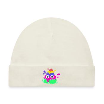 Bunte scheisse,scheisse , Farbe - Baby Premium Organic Mütze - Naturweiß - Vorne