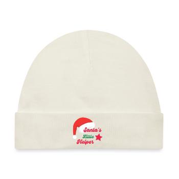 Santa´s little Helper - Baby Premium Organic Mütze - Naturweiß - Vorne