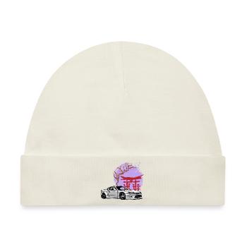 JDM Sakura Japan Tuning Auto Legende 90s - Baby Premium Organic Mütze - Naturweiß - Vorne