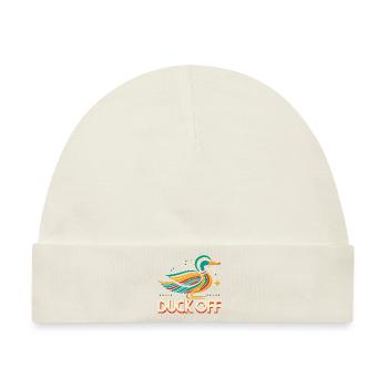 Duck Hunter Pun, Duck Off, Retro Waterfowl Duck - Baby Premium Organic Mütze - Naturweiß - Vorne