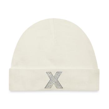X, letter, initial, monogram, - Baby Premium Organic Mütze - Naturweiß - Vorne