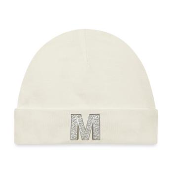 M, letter, letter M, initial, initial M, monogram, - Baby Premium Organic Mütze - Naturweiß - Vorne