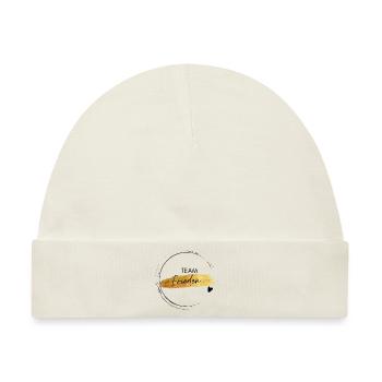 Team Frieden - positives Denken - Affirmationen - Baby Premium Organic Mütze - Naturweiß - Vorne