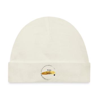 Team Liebe - positives Denken - Affirmationen - Baby Premium Organic Mütze - Naturweiß - Vorne