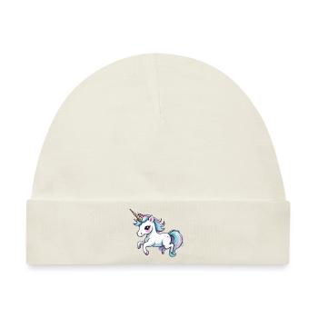 Licorne Einhorn Kawaii - Baby Premium Organic Mütze - Naturweiß - Vorne