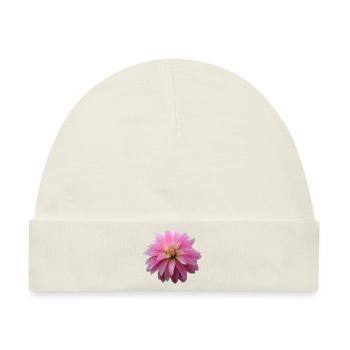 Blume rosa pinke Blume Blumen pink rosa Blumen - Baby Premium Organic Mütze - Naturweiß - Vorne
