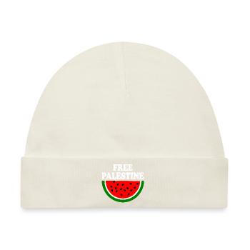 Free palestine - Baby Premium Organic Mütze - Naturweiß - Vorne