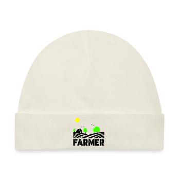 farmer - Baby Premium Organic Mütze - Naturweiß - Vorne