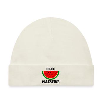 Free palestine Wassermelone Melone - Baby Premium Organic Mütze - Naturweiß - Vorne