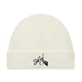 Sideeye eye side eye handschrift - Baby Premium Organic Mütze - Naturweiß - Vorne