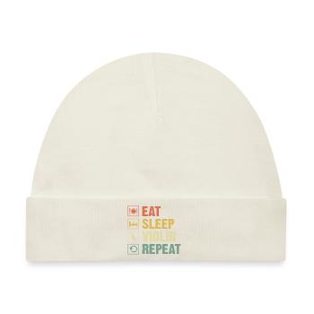 Eat Sleep Violine Repeat Violinist Fiddler Violinis - Baby Premium Organic Mütze - Naturweiß - Vorne
