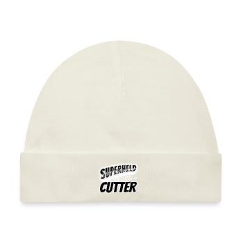 Superheld, clever getarnt als Cutter - Baby Premium Organic Mütze - Naturweiß - Vorne