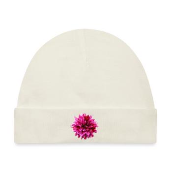 Blume rosa pinke Blume Blumen pink rosa Blumen - Baby Premium Organic Mütze - Naturweiß - Vorne