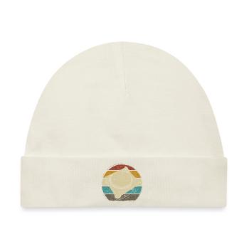 Schallplatte Vinyl Musik Plattenspieler retro - Baby Premium Organic Mütze - Naturweiß - Vorne