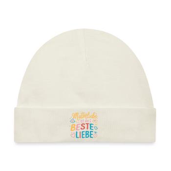 Mutterliebe Beste Mama Muttertag Geburtstag - Baby Premium Organic Mütze - Naturweiß - Vorne