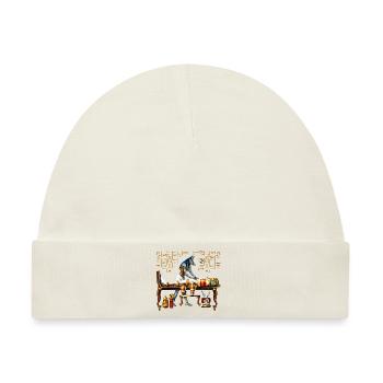 Anubis Ägyptischer Gott - Baby Premium Organic Mütze - Naturweiß - Vorne