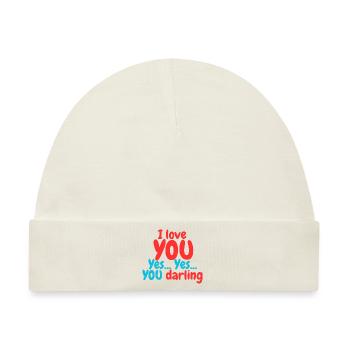 Ich liebe dich, ja, ja, du Liebling - Baby Premium Organic Mütze - Naturweiß - Vorne