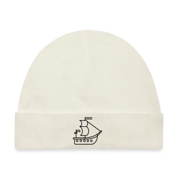 Piratenschiff - Baby Premium Organic Mütze - Naturweiß - Vorne