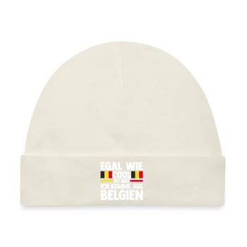 Belgier Belgisch Belgien - Baby Premium Organic Mütze - Naturweiß - Vorne