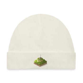 Geometrisches Low-Poly Christus der Erlöser - Baby Premium Organic Mütze - Naturweiß - Vorne