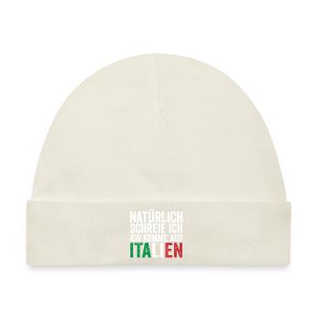 Italien Italiener Vaffanculo - Baby Premium Organic Mütze - Naturweiß - Vorne