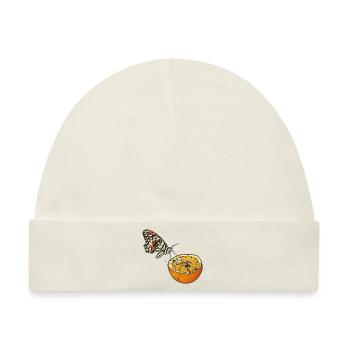Schimmel // Orange - Baby Premium Organic Mütze - Naturweiß - Vorne