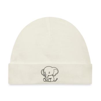 cute elephant - Baby Premium Organic Mütze - Naturweiß - Vorne