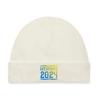Mykonos 2024 - Baby Premium Organic Mütze - Naturweiß - Vorne