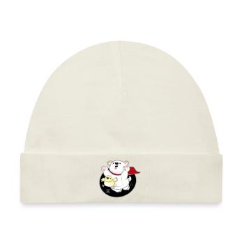 Hund koreanisch - japanischer Stil 06 - Baby Premium Organic Mütze - Naturweiß - Vorne