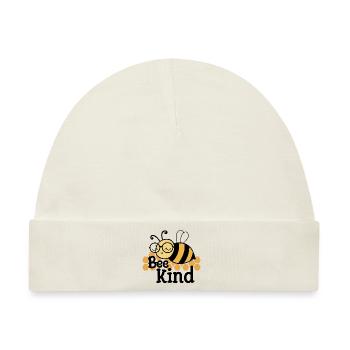 Bee Kind Biene Bienchen - Baby Premium Organic Mütze - Naturweiß - Vorne