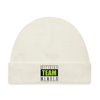 team member official - Baby Premium Organic Mütze - Naturweiß - Vorne