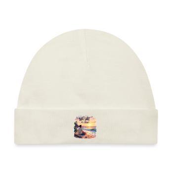 Nature is my Therapy - Urlaub am Meer - Baby Premium Organic Mütze - Naturweiß - Vorne