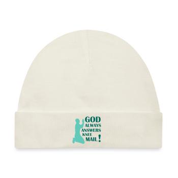 god answers - Baby Premium Organic Mütze - Naturweiß - Vorne