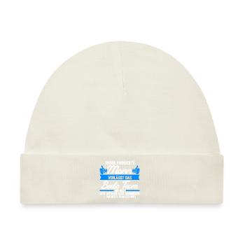 Abschied Kollegin Abschiedsparty Geschenk - Baby Premium Organic Mütze - Naturweiß - Vorne