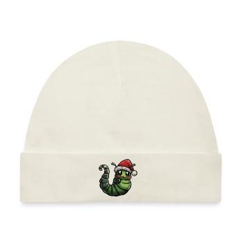 Wurm Weihnachten - Baby Premium Organic Mütze - Naturweiß - Vorne