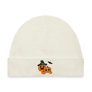 Halloween Kürbisse - Baby Premium Organic Mütze - Naturweiß - Vorne