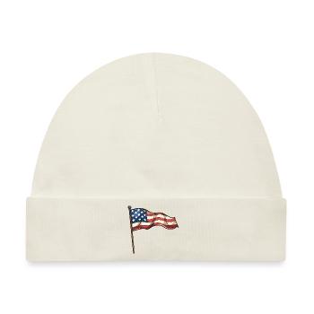 amerika fahne - Baby Premium Organic Mütze - Naturweiß - Vorne